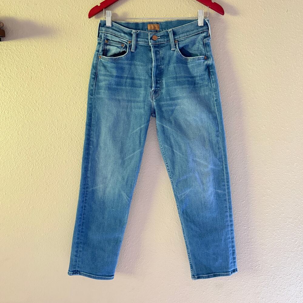 MOTHER Light Blue Cropped Ankle Jeans